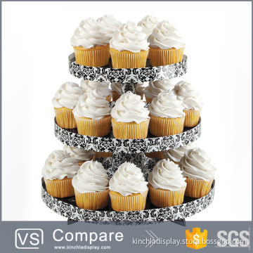 Round Shape Cardboard Cupcake Tree Stand with Front Strips